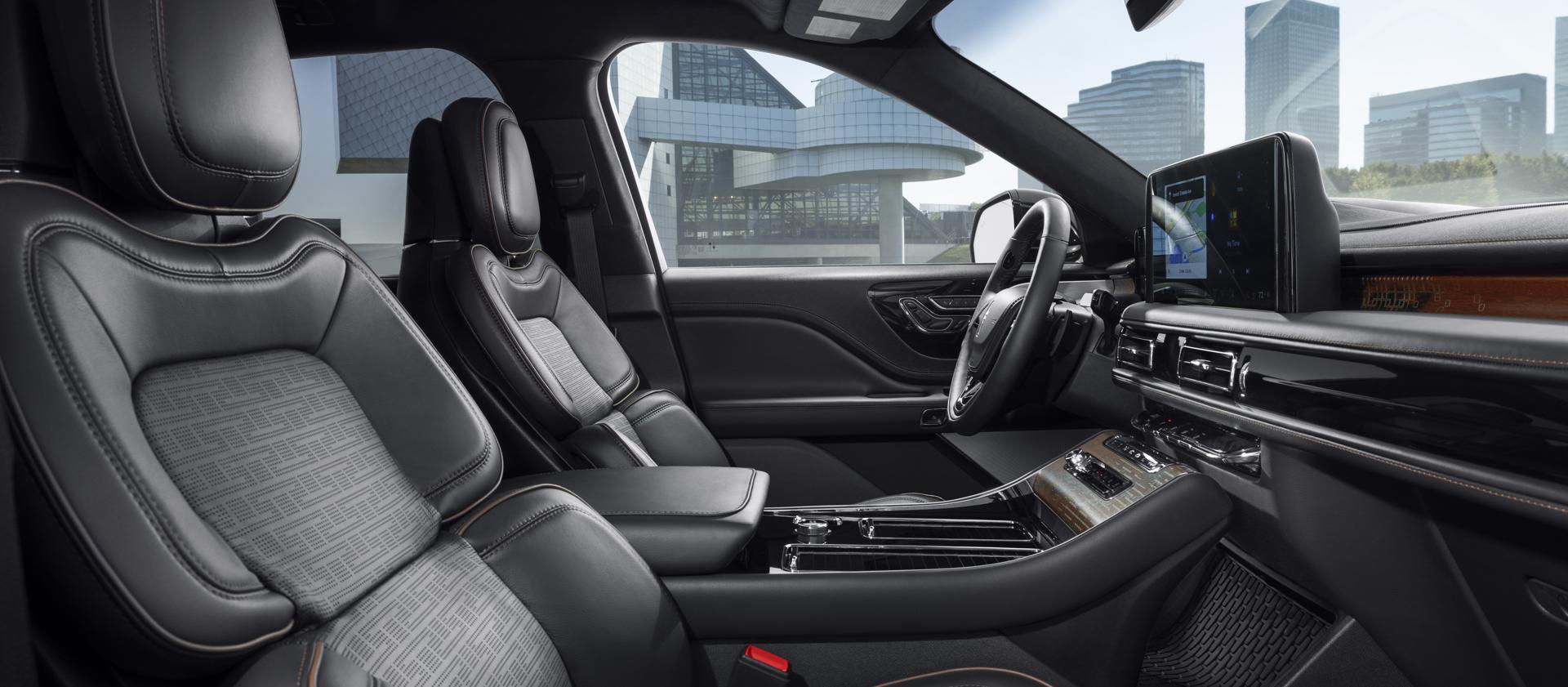 Lincoln Black Label Aviator interior with premium leather and fine materials