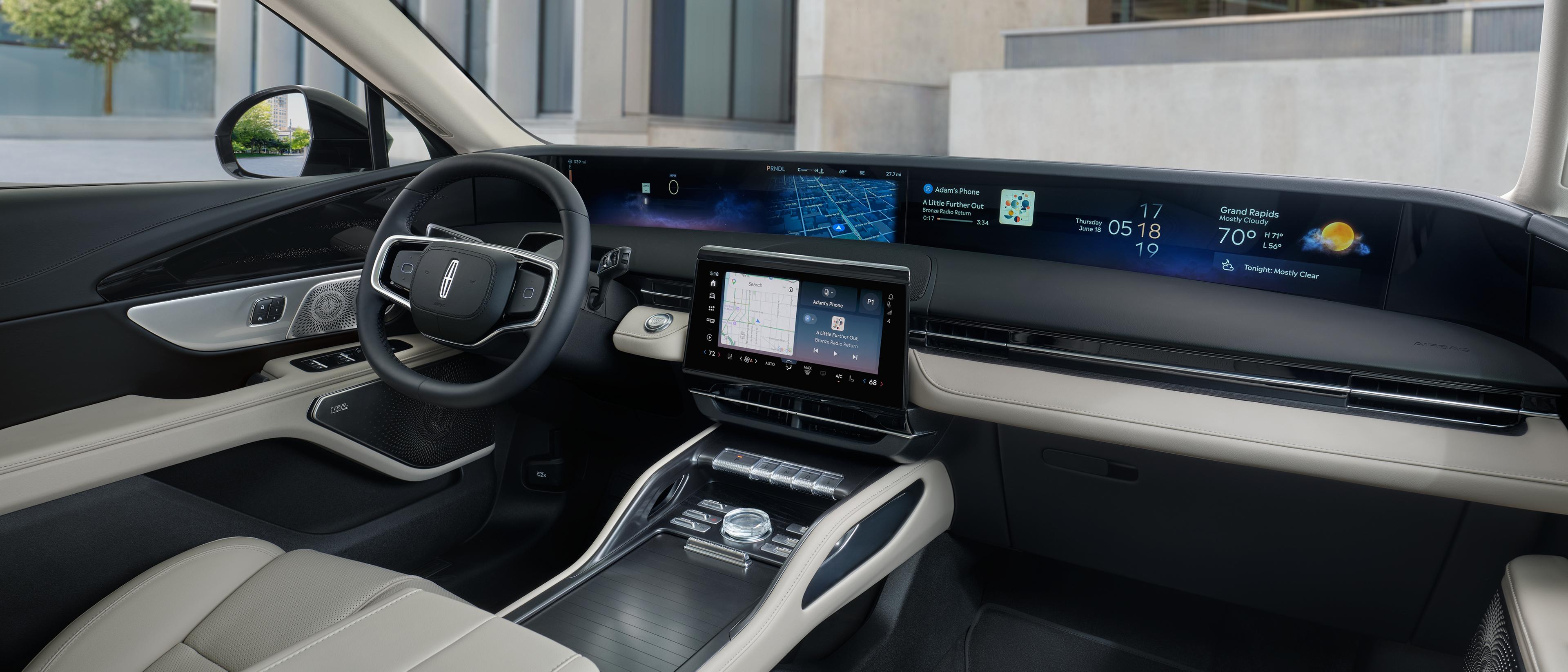 El elegante y moderno interior Afterglow dentro de la SUV Lincoln Nautilus® 2027