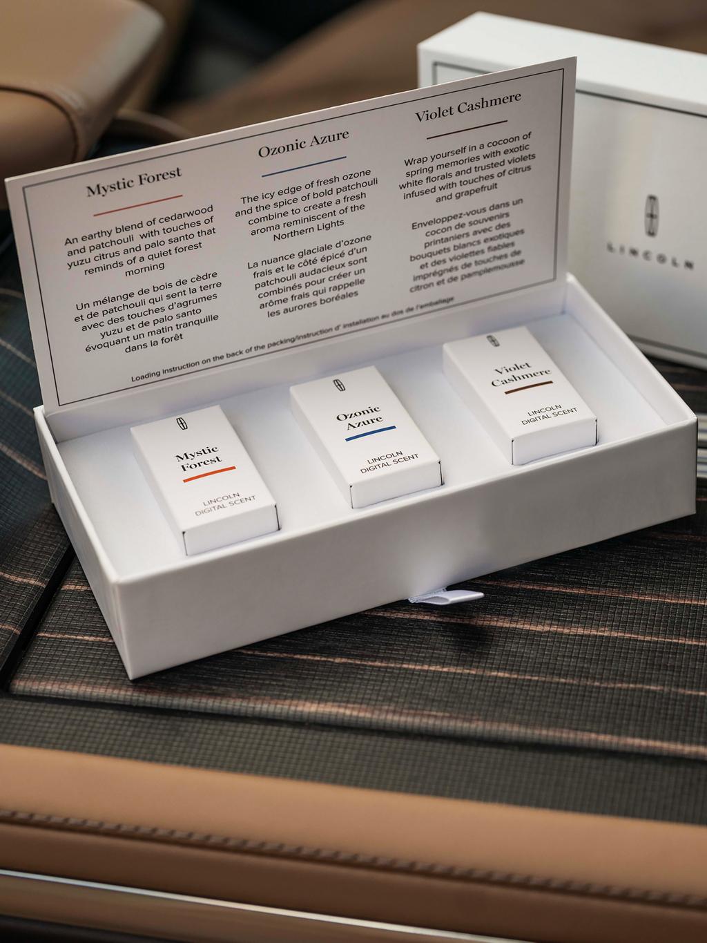 Los diferentes cartuchos de aromas digitales que se muestran