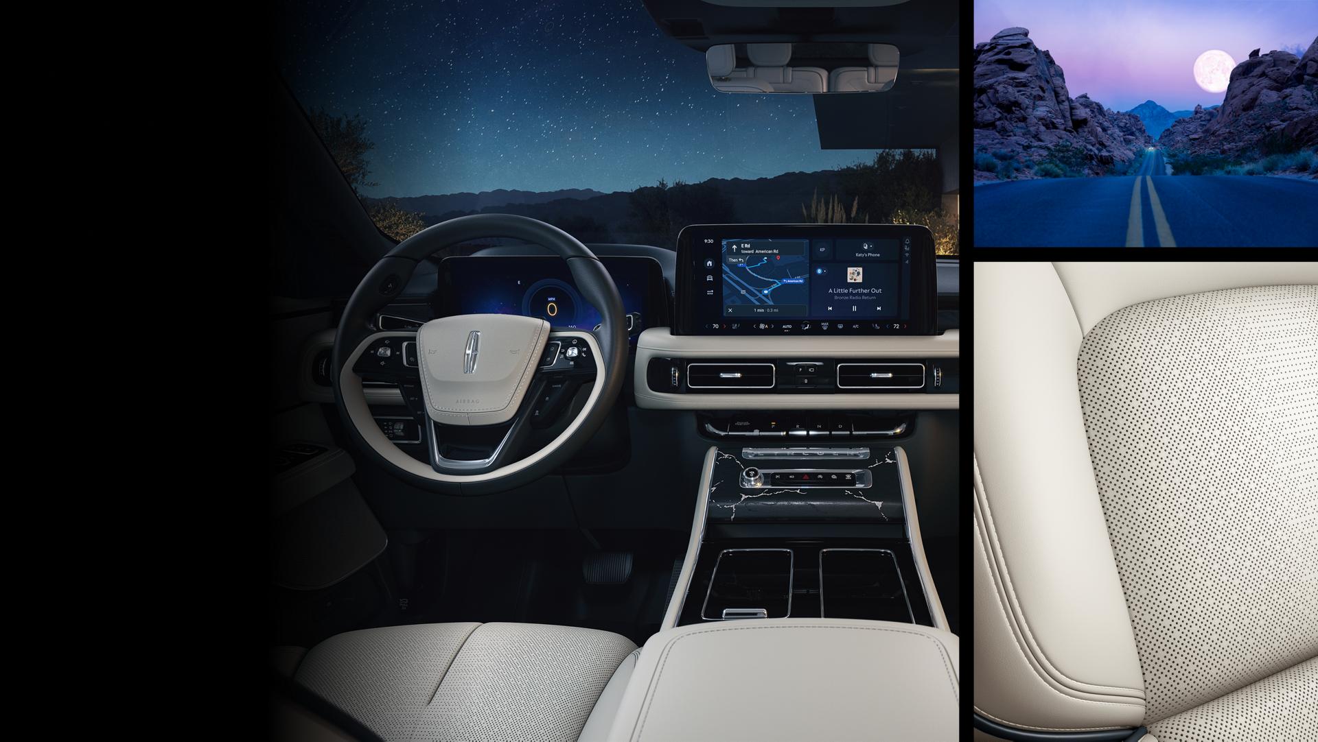 The Moonbeam interior theme inside a 2027 Lincoln Black Label™ Aviator® SUV