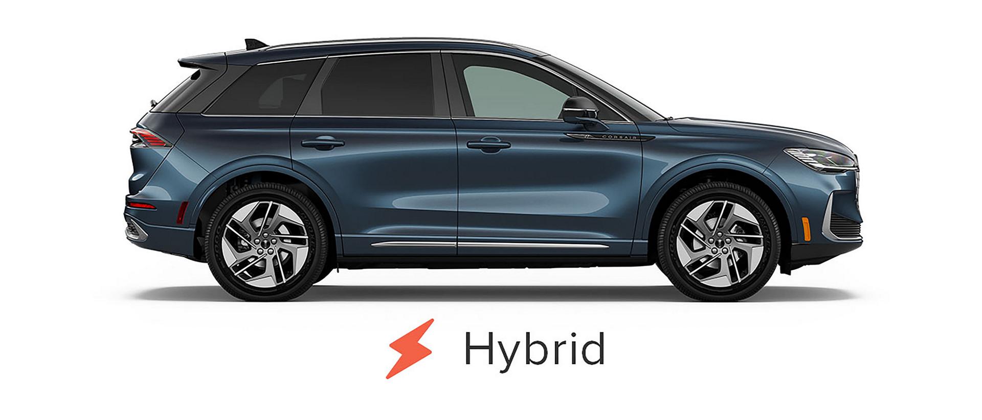 La Lincoln Corsair® Hybrid 2027 en color exterior azul nocturno metalizado transparente