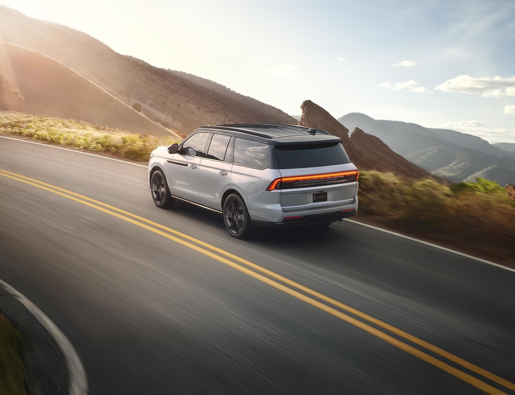 2027 Lincoln Navigator on a Michigan road