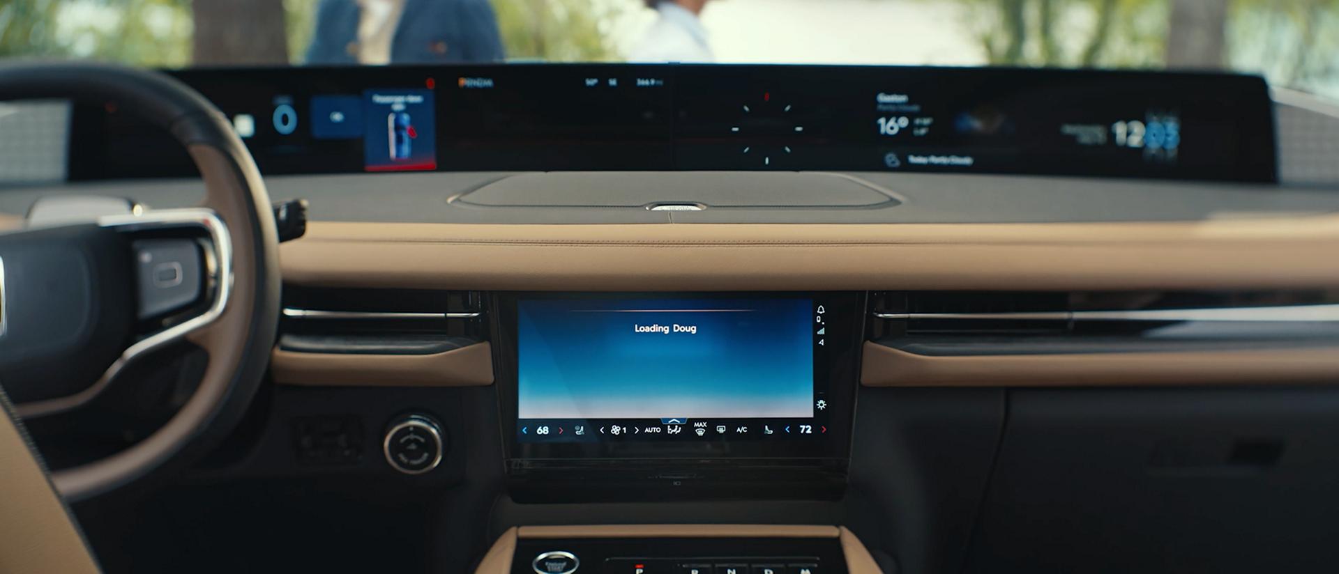 The Lincoln Digital Experience is vividly displayed inside the 2027 Lincoln Navigator® SUV