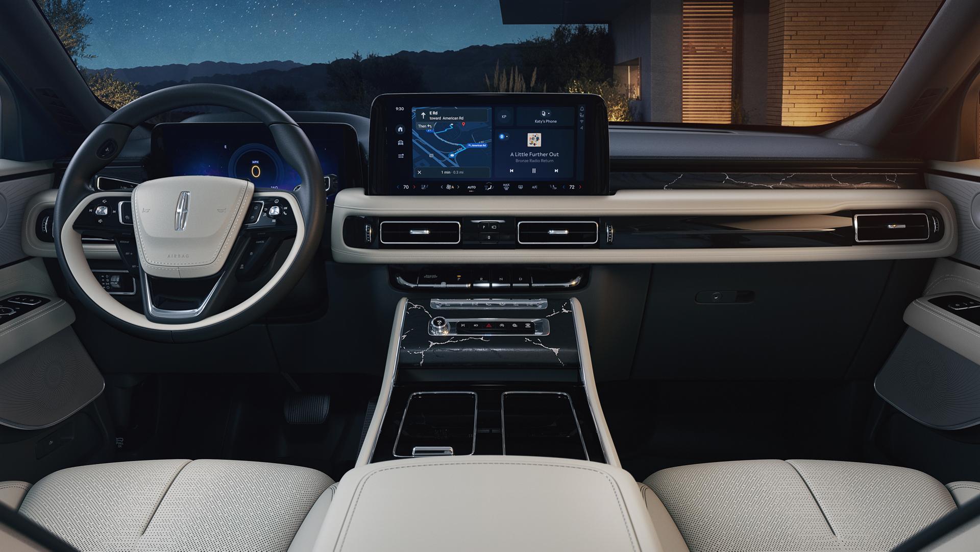 The Moonbeam interior theme inside a 2027 Lincoln Black Label™ Aviator® SUV