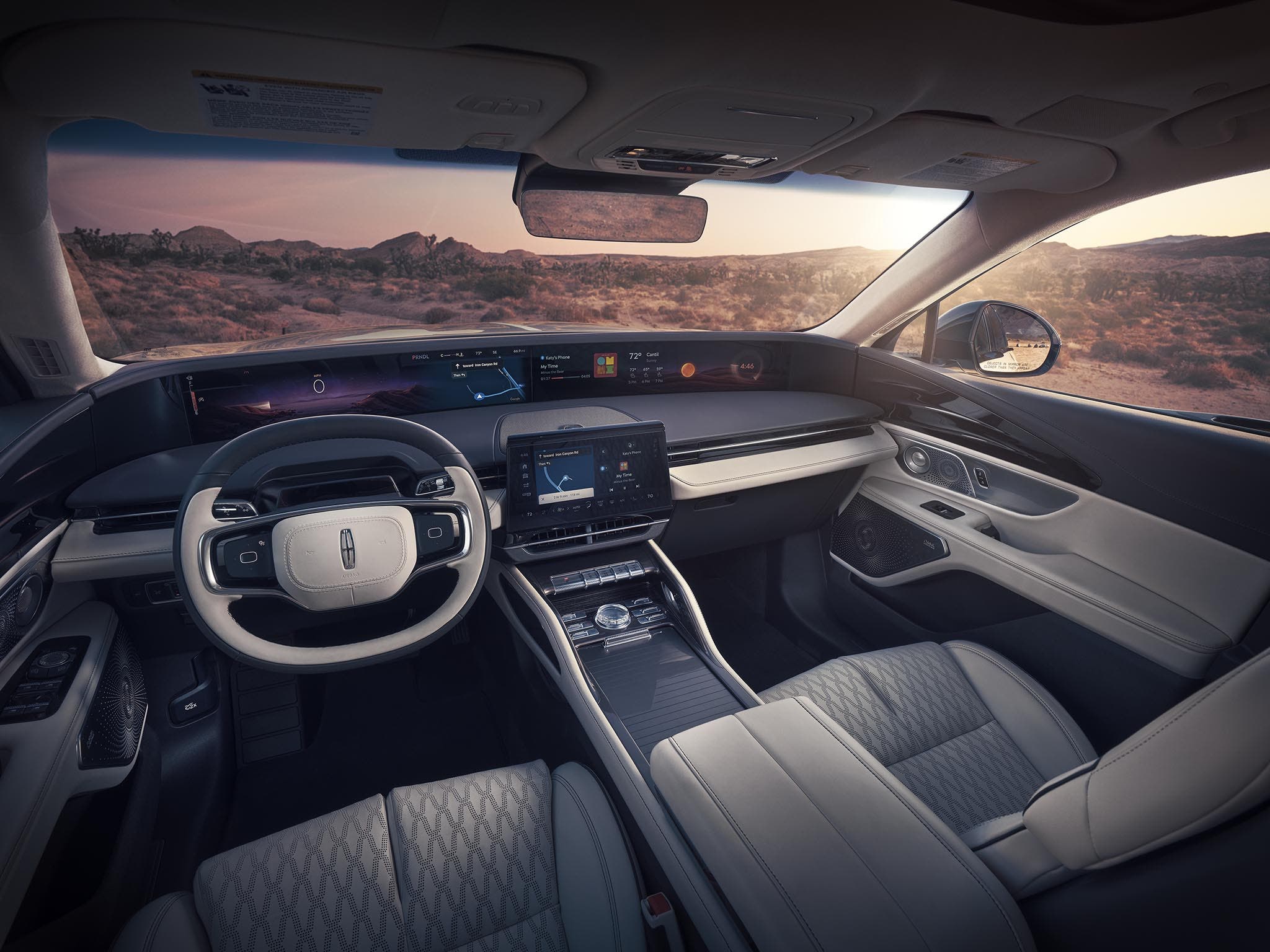 Lincoln Nautilus interior cargo area with rear seats folded