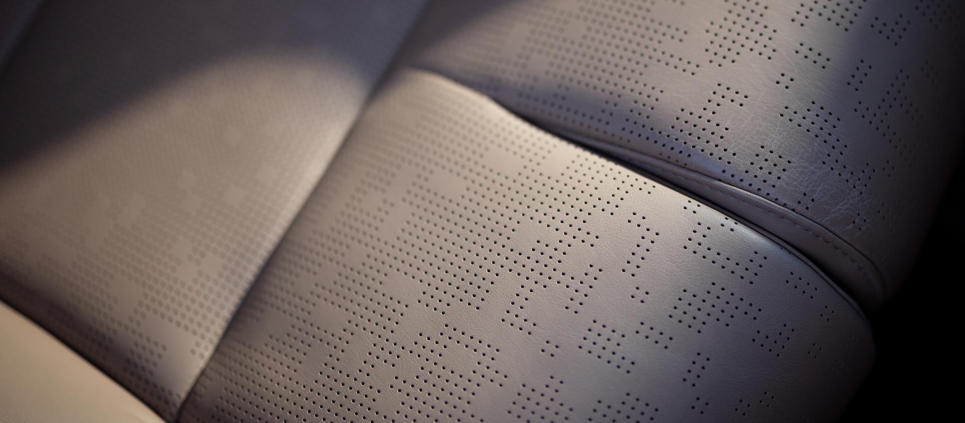 A close up of the Enlighten theme Opulence Leather seating surfaces in a 2027 Lincoln Navigator® Black Label™ SUV
