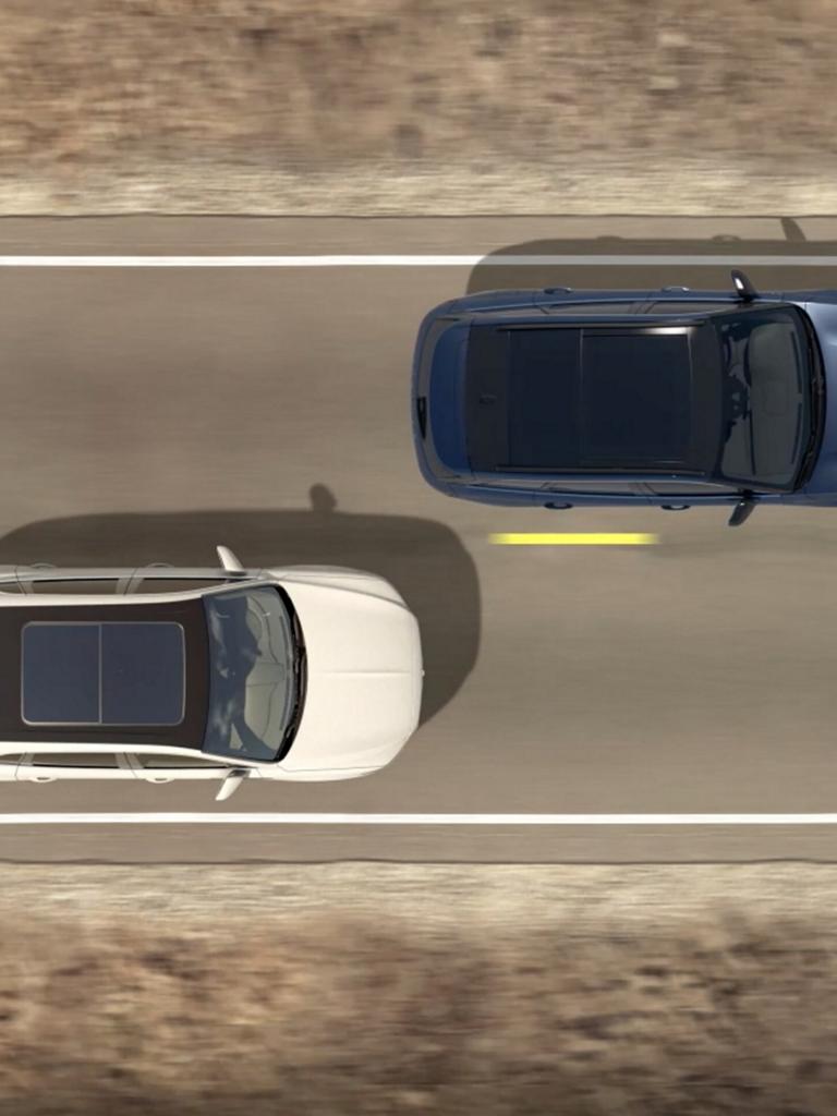 A 2026 Lincoln Aviator® SUV is shown passing another vehicle from above