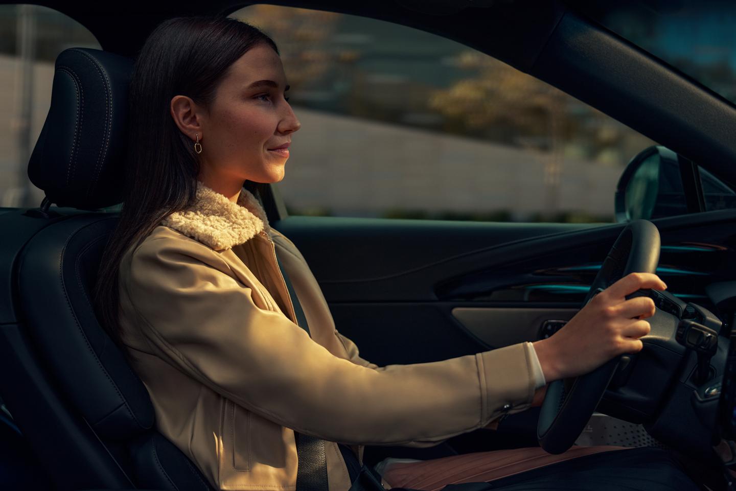 A person is seated in the driver's seat of a 2026 Lincoln Nautilus® SUV