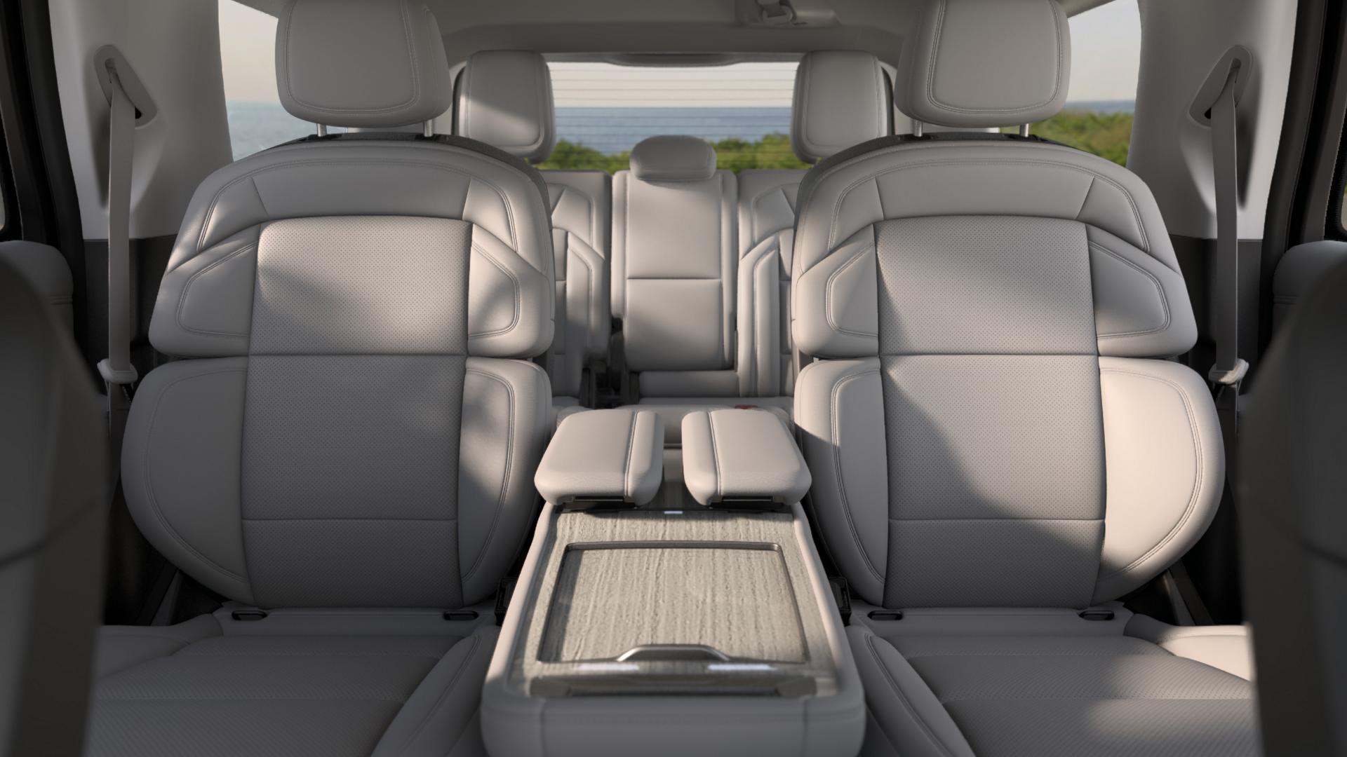 The various second row seating options for the 2026 Lincoln Navigator® are shown