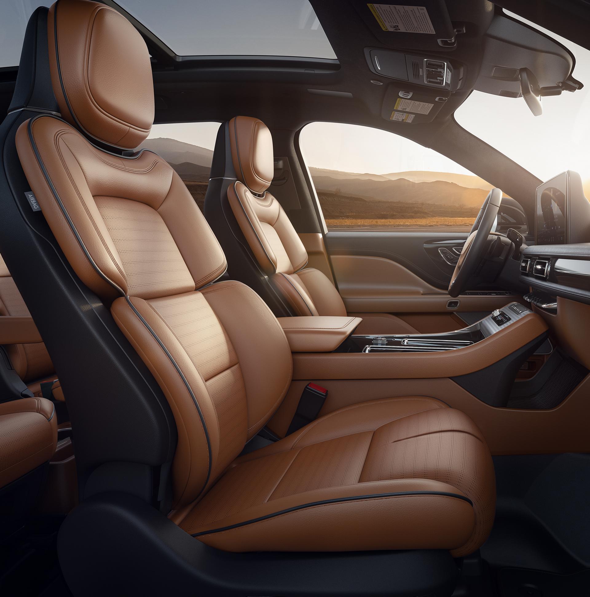 The Perfect Position front seats of a 2027 Lincoln Aviator® Black Label™ SUV