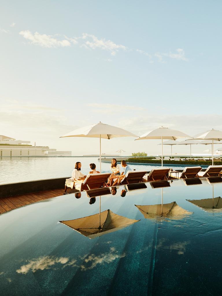 An exotic oceanside retreat