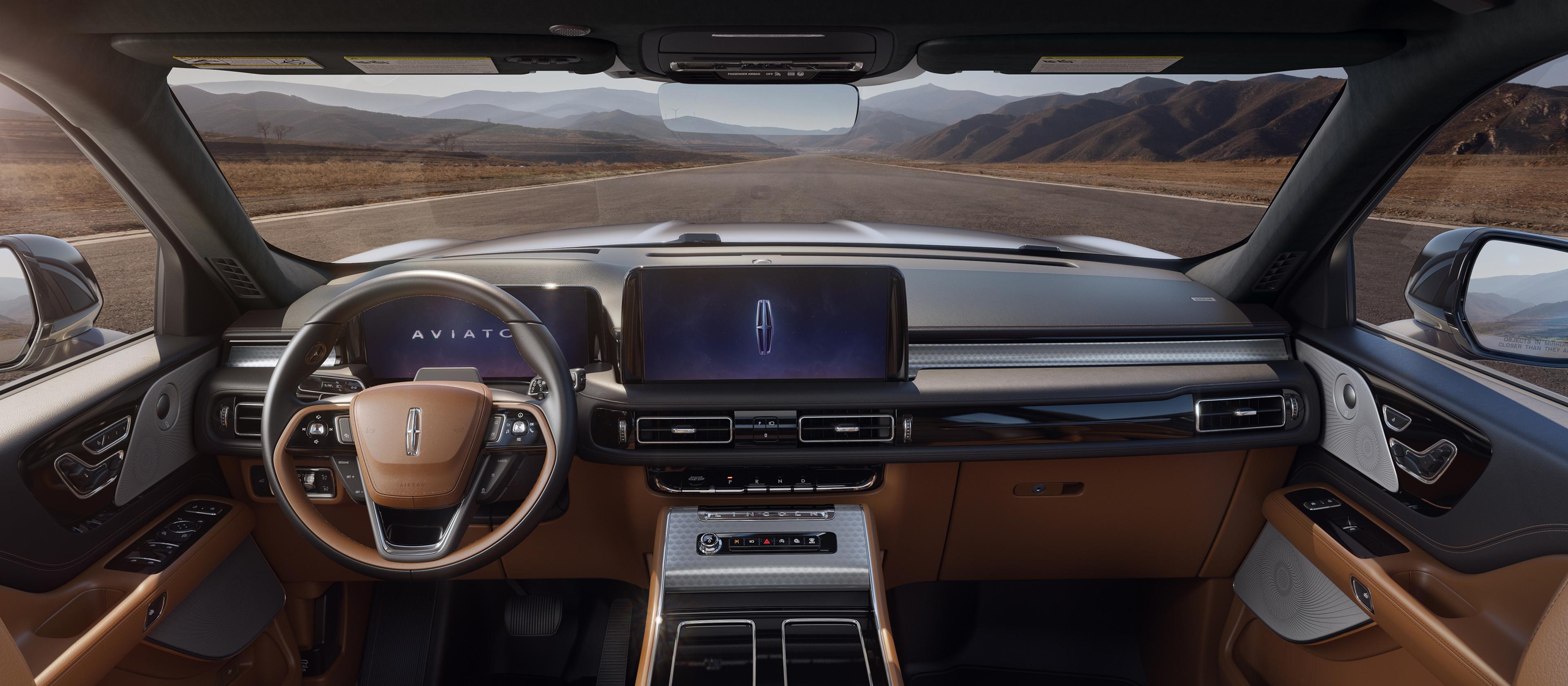 The interior of the 2026 Lincoln Black Label Aviator® SUV is shown in the Flight theme