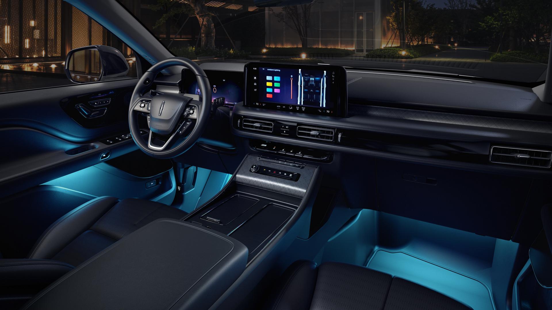 Inside and out lights on a 2027 Lincoln Aviator® SUV