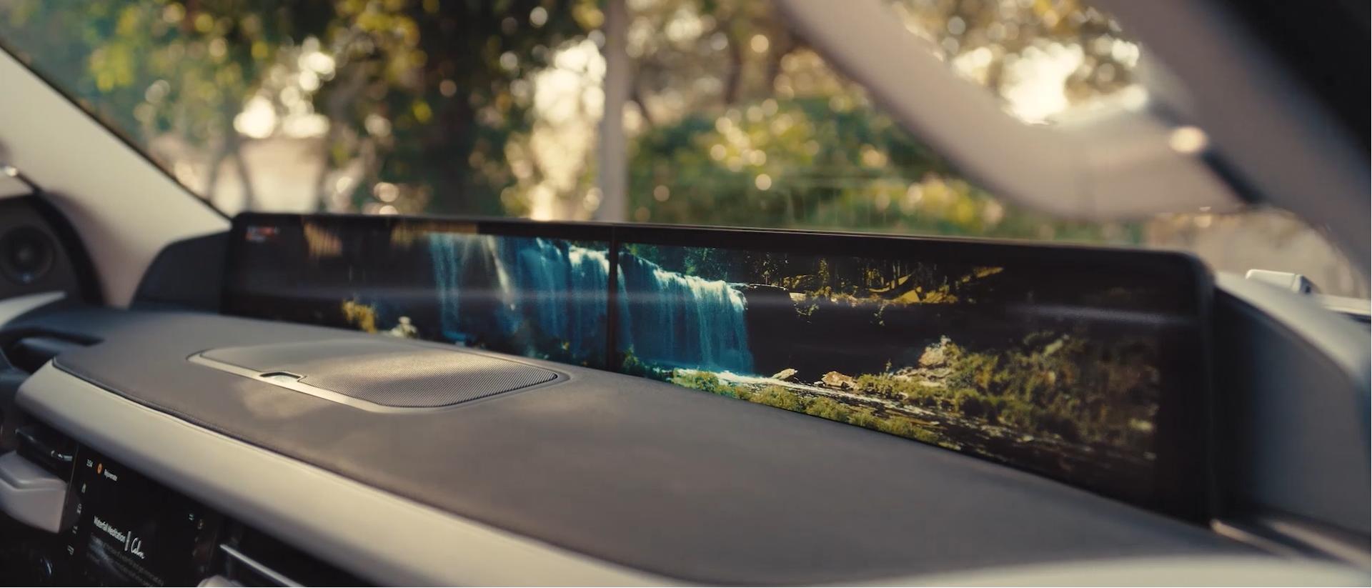 Video preview of the Panoramic Display showing calming visuals and ambient lighting across the cabin.