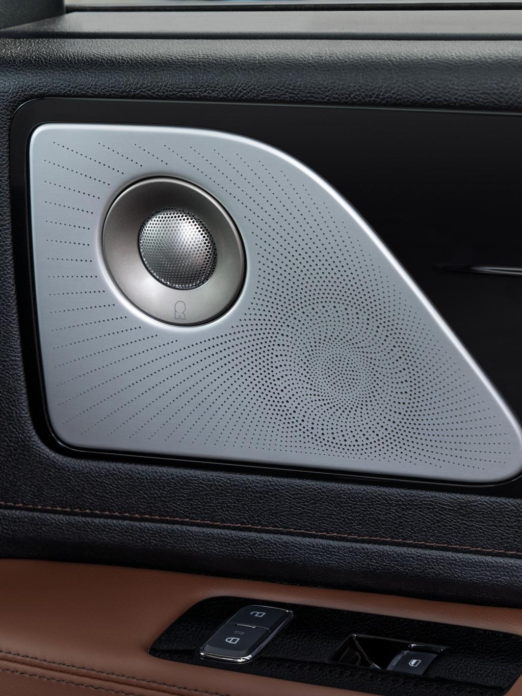 The Available Revel® Ultima 3D Audio System inside the 2025 Lincoln Aviator®