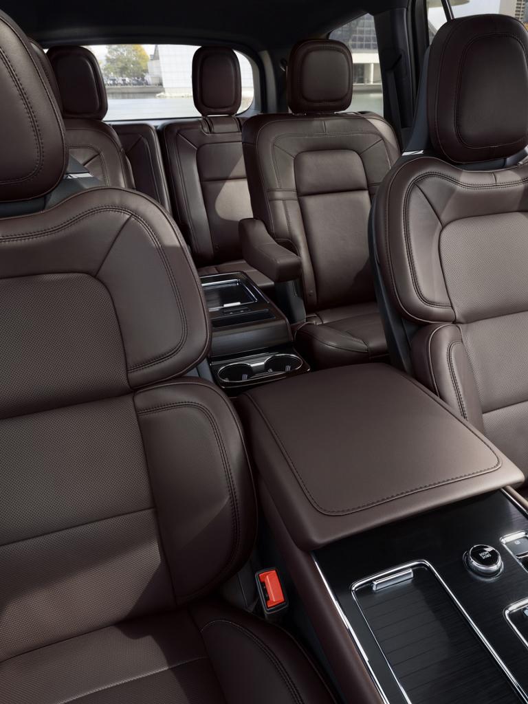 The interior seats of a 2026 Lincoln Aviator® SUV are shown