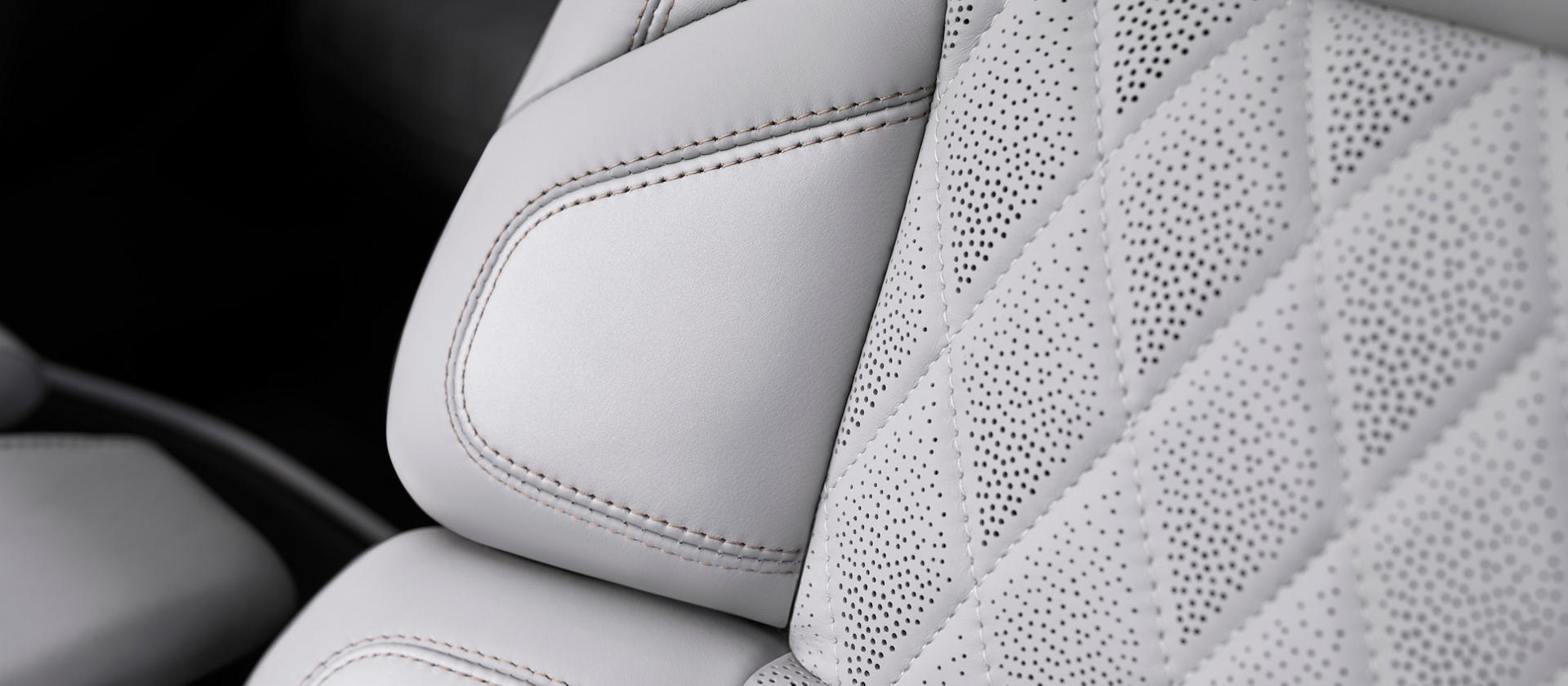 The quilted front seat of the Atmospheric theme in a 2026 Lincoln Black Label Navigator® SUV features extra padding