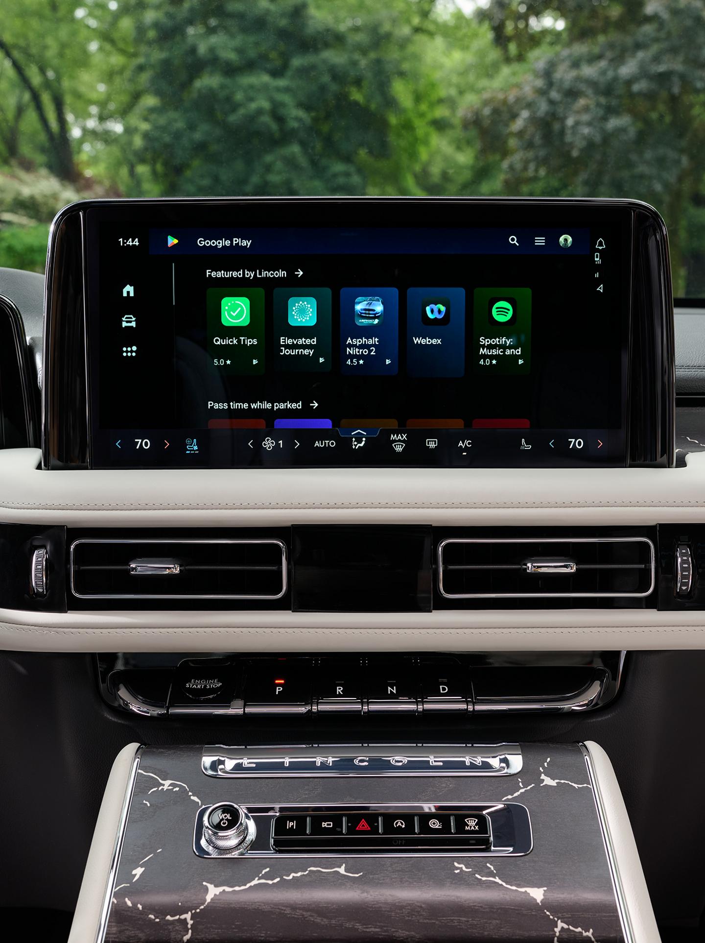 The center touchscreen of a 2027 Lincoln Aviator® SUV.