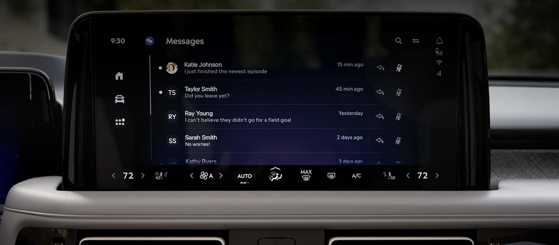 The center touchscreen of a A 2027 Lincoln Aviator® SUV