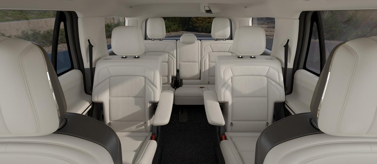 An interior view of the second-row seats of a 2027 Lincoln Navigator® SUV