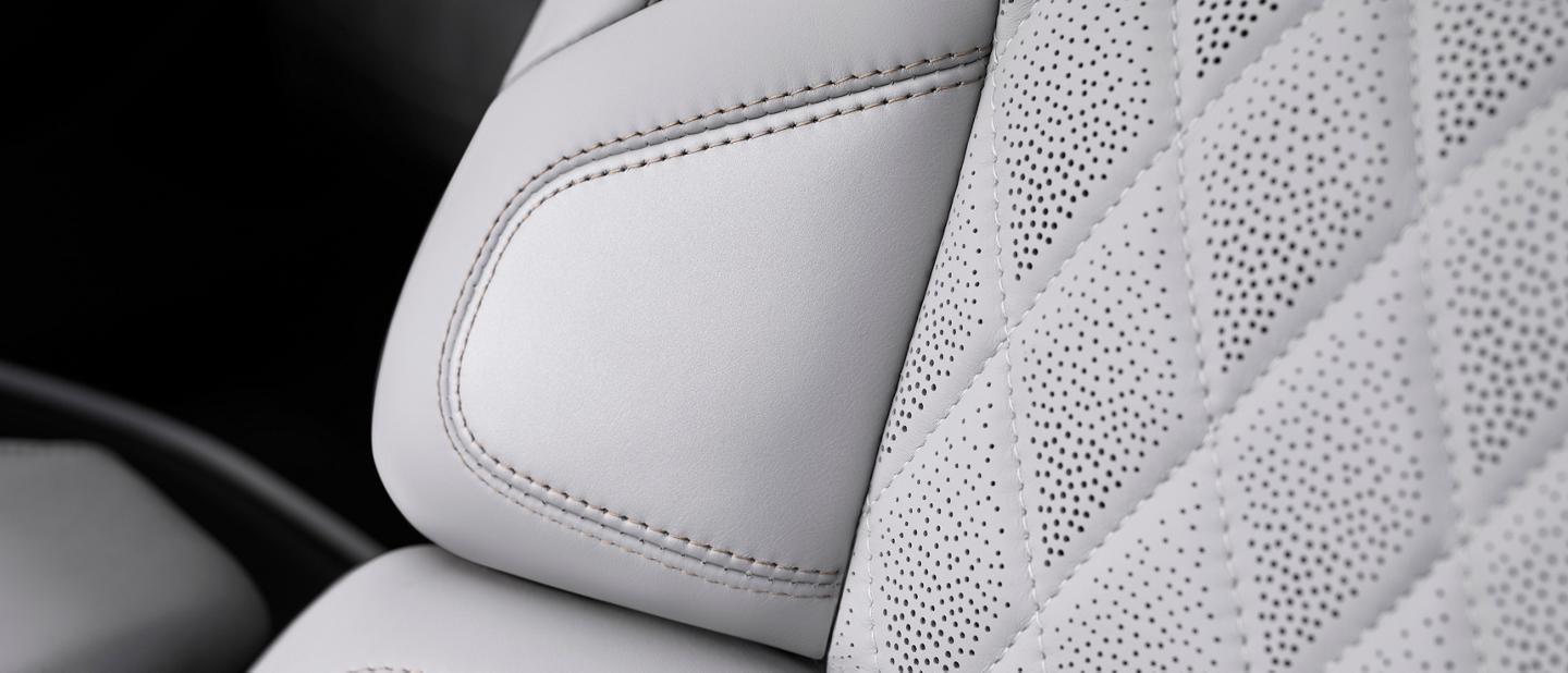 The leather seating surfaces of the Atmospheric theme