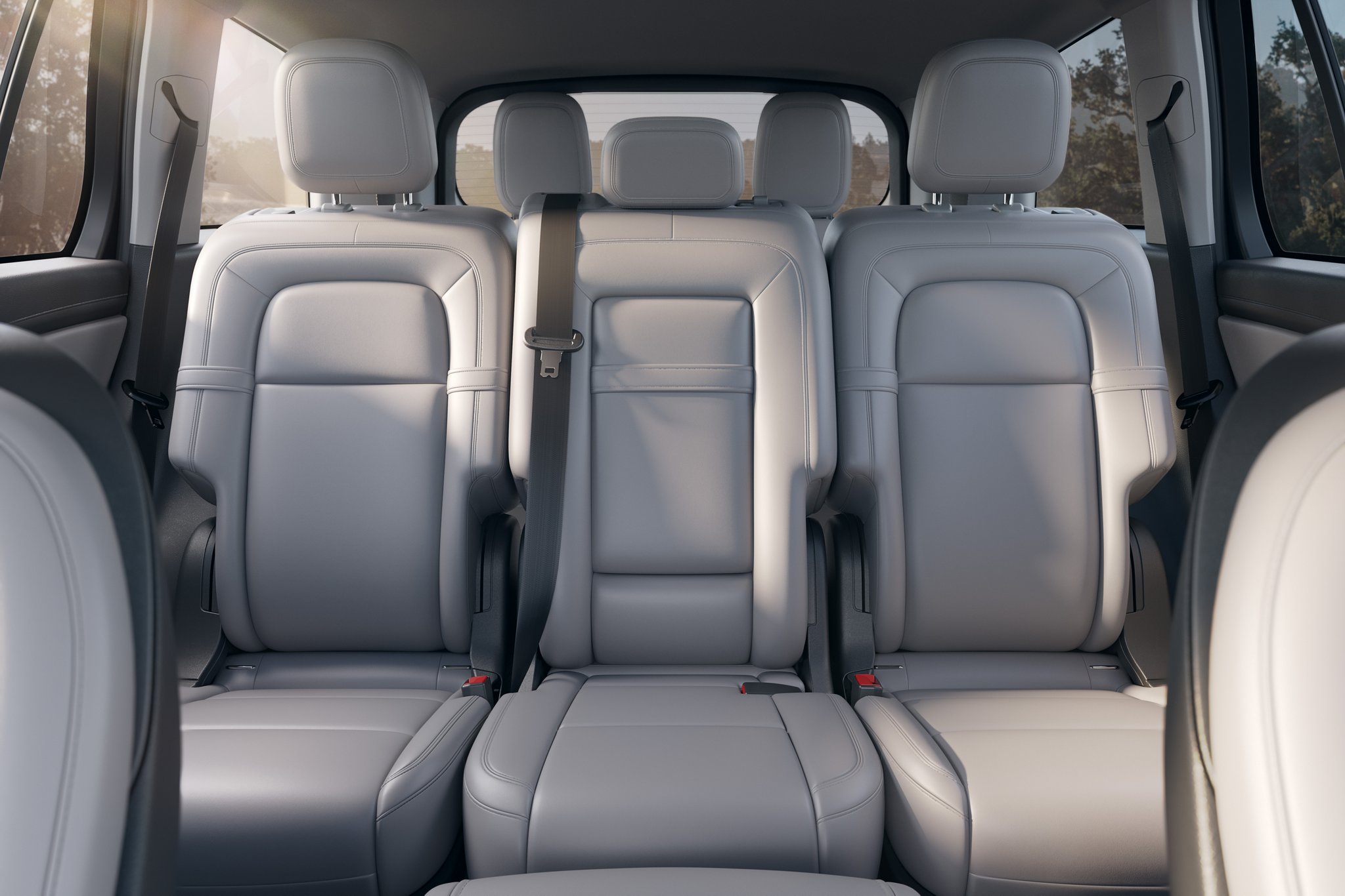 The seats inside the 2025 Lincoln Aviator.