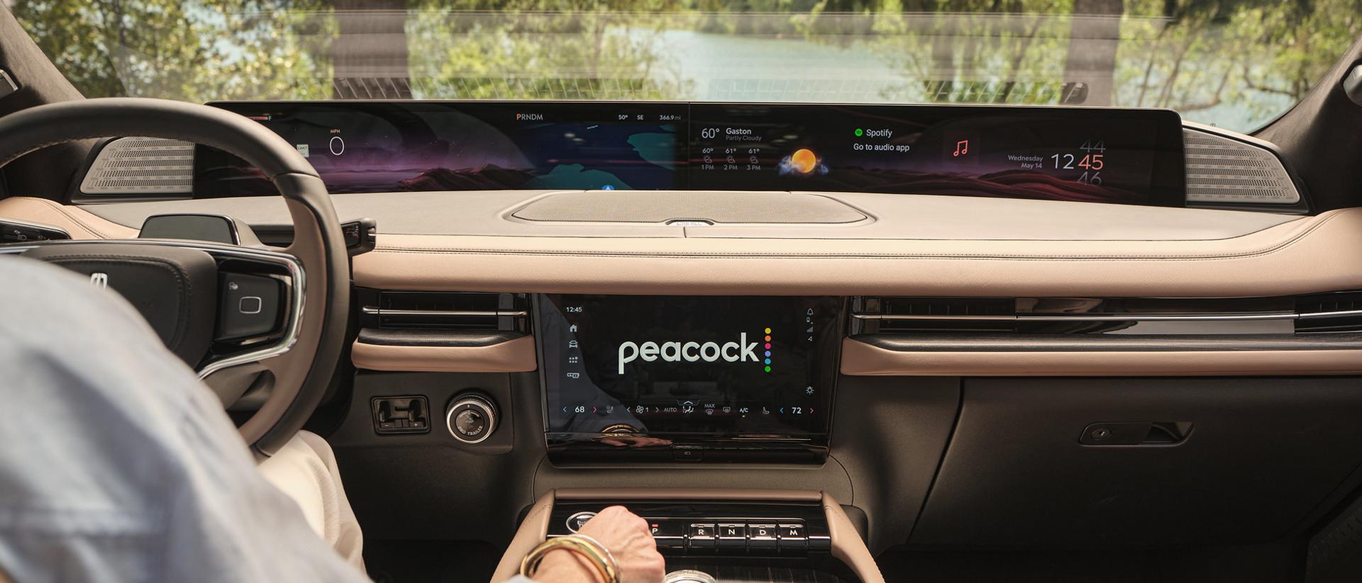 The Lincoln Digital Experience is vividly displayed inside the 2027 Lincoln Navigator® SUV