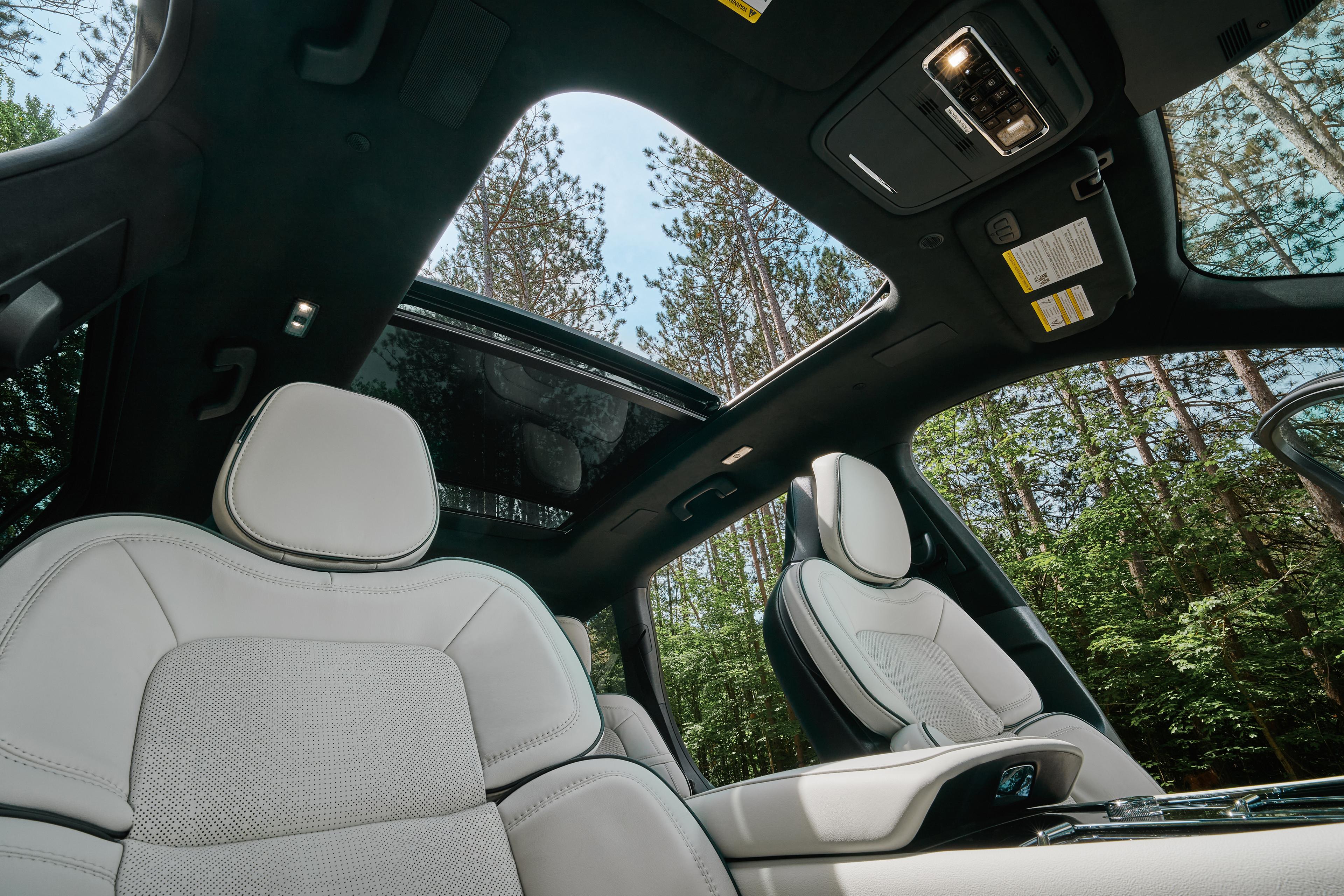 Subtle details of a leather trimmed seat in a 2027 Lincoln Aviator® SUV