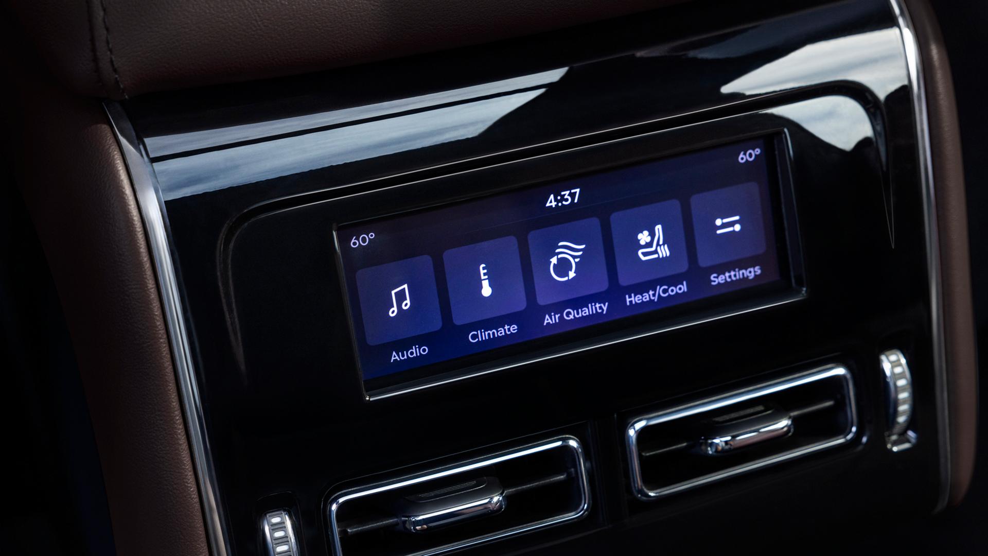 The second-row climate control screen in a 2027 Lincoln Aviator® SUV
