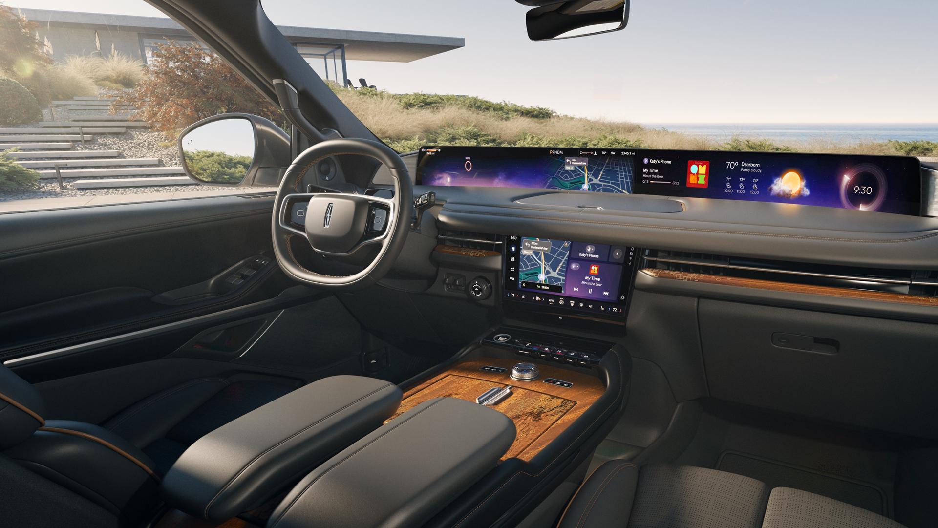 The 48-inch-wide panoramic display inside a 2027 Lincoln Navigator® SUV