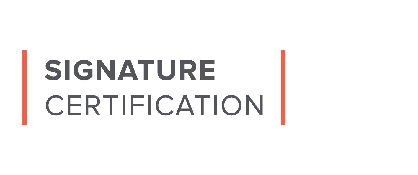 Signature Certification